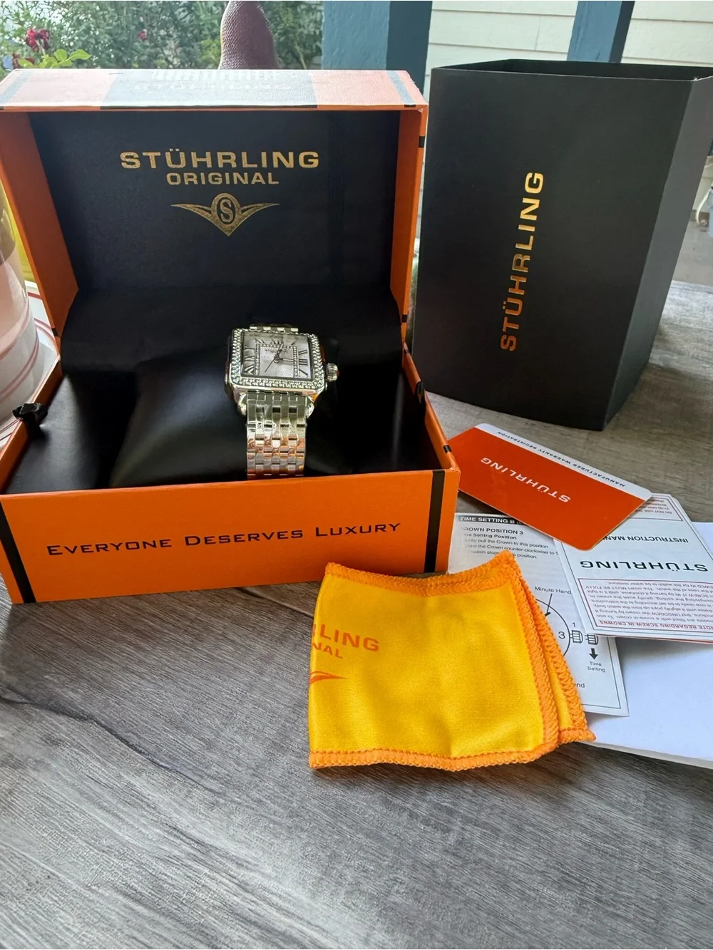 Stuhrling Vivre Luxe 34mm Rectangular Ladies Quartz Watch
